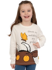 Character Cream The Gruffalo Long Sleeve 100% Cotton T-Shirt - Image 3 of 10