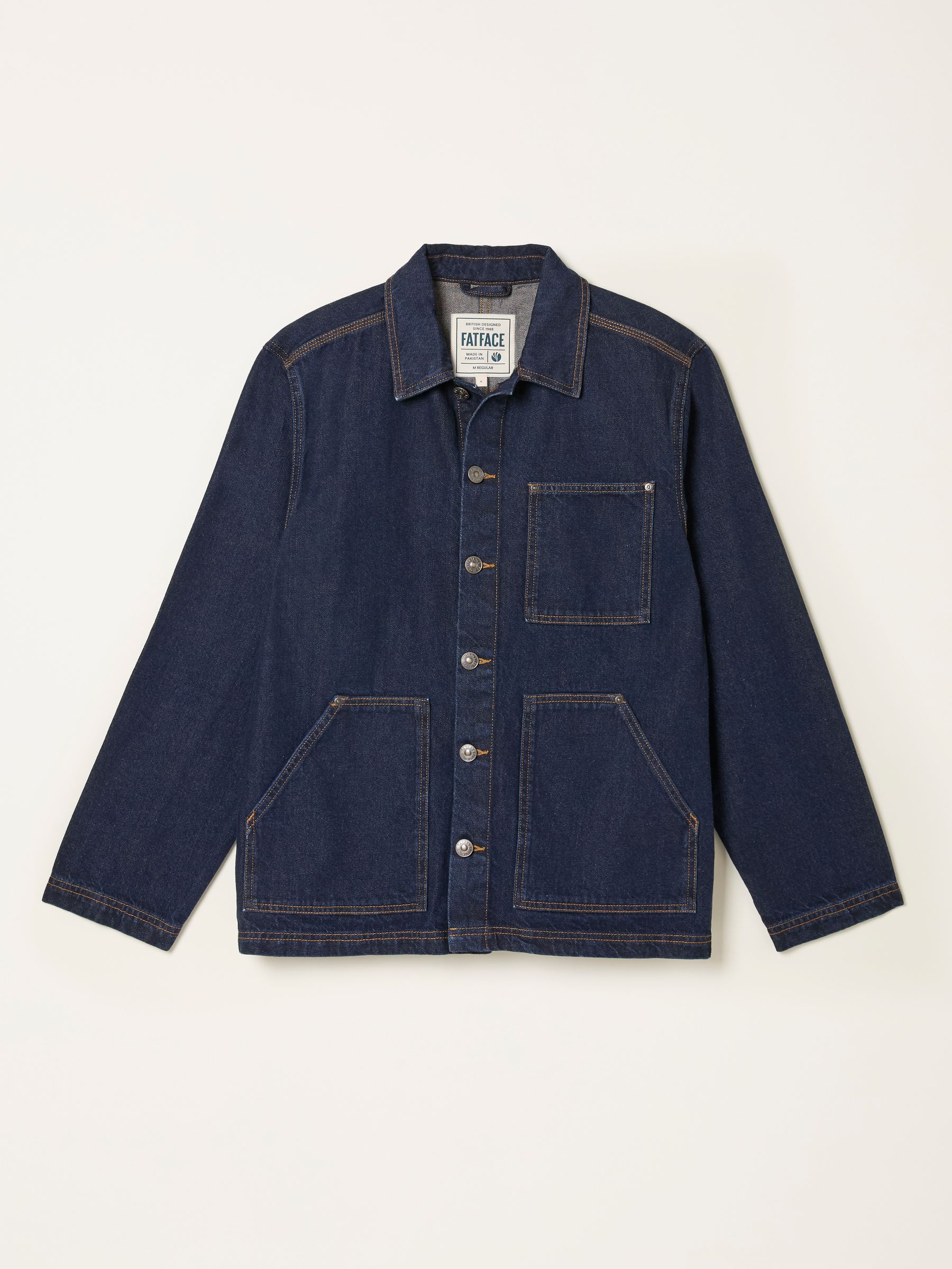 Buy FatFace Dark Vintage Blue Denim Worker Jacket from Next USA