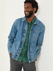 FatFace Indigo Blue Denim Worker Jacket - Image 2 of 6