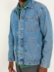 FatFace Indigo Blue Denim Worker Jacket - Image 4 of 6