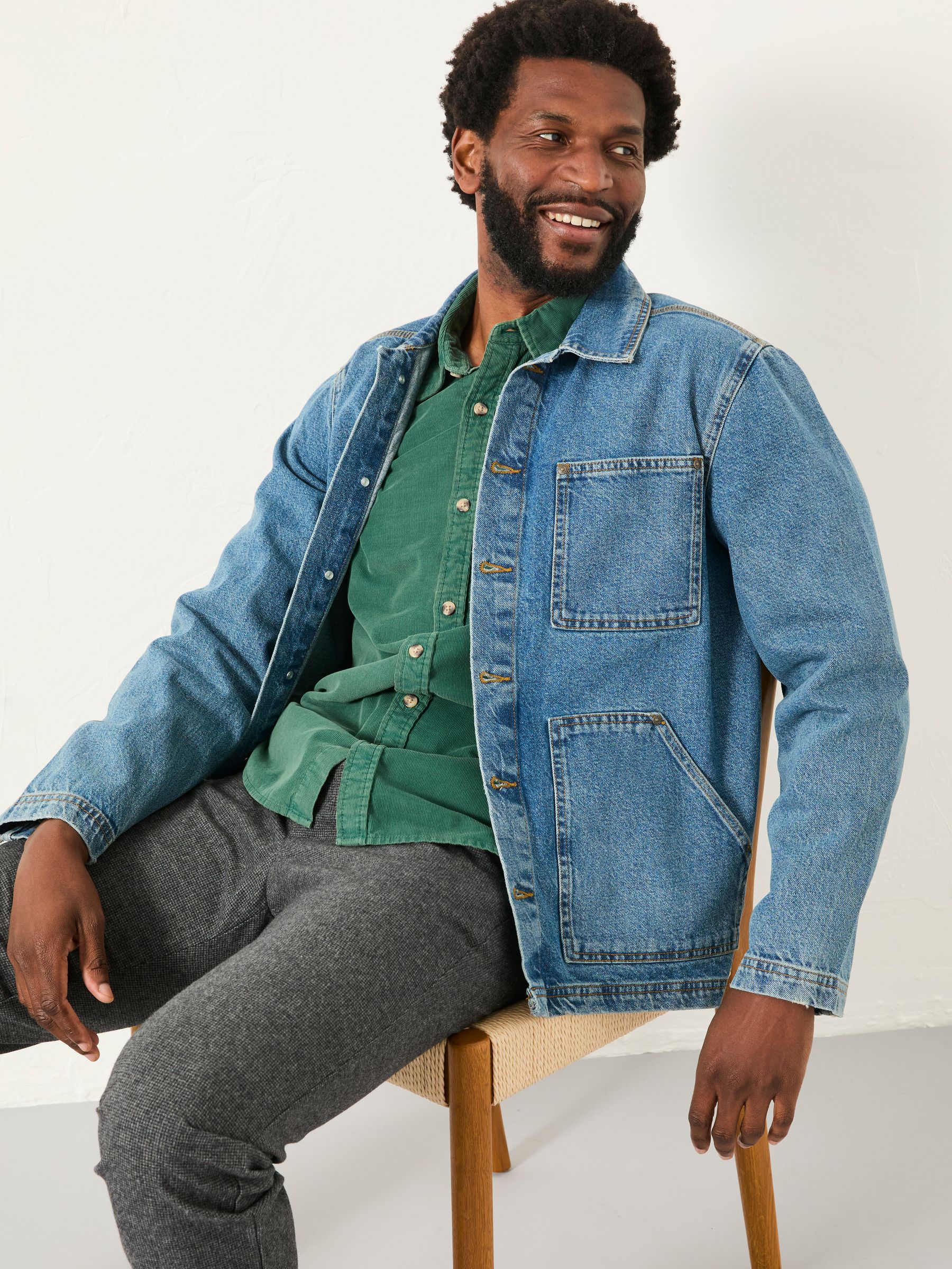 Buy FatFace Indigo Blue Denim Worker Jacket from the Next UK