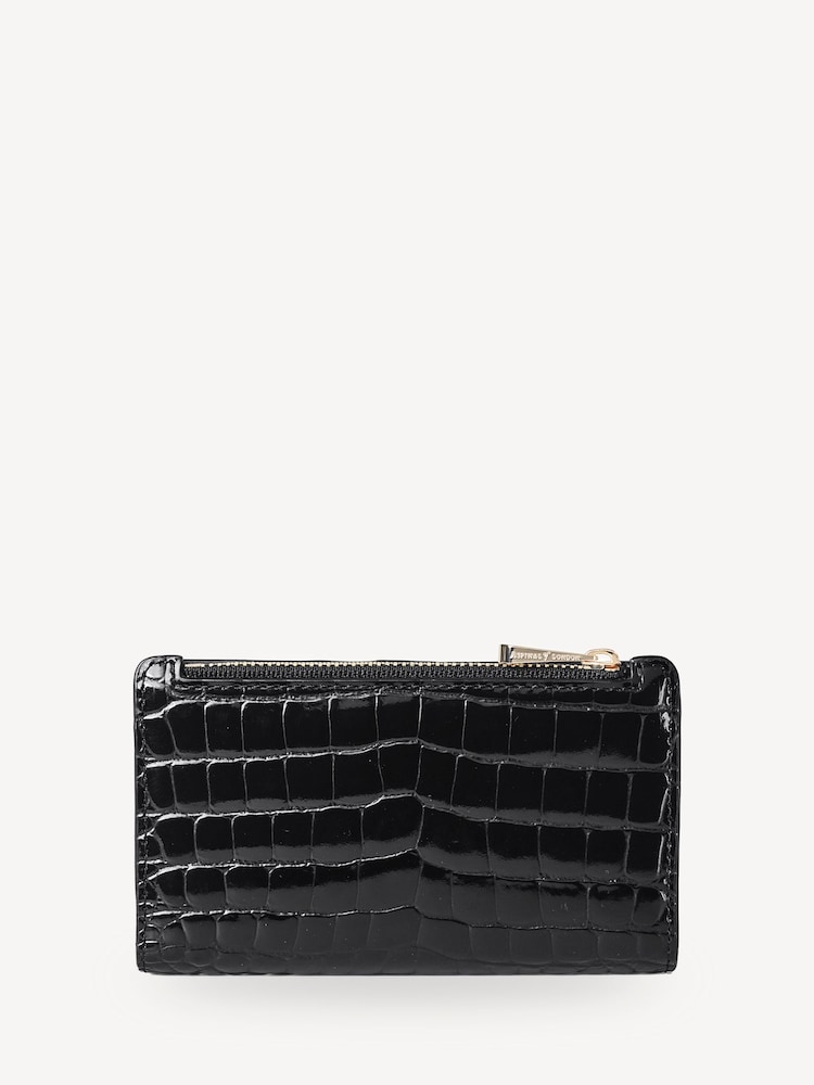 Aspinal of London Black Mayfair Coin & Card Wallet Pnt Croc Leather - Image 2 of 4 Aspinal of London Black Mayfair Coin & Card Wallet Pnt Croc Leather - Image 2 of 4