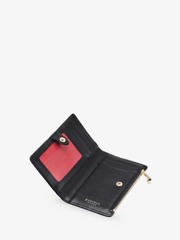 Aspinal of London Black Mayfair Coin & Card Wallet Pnt Croc Leather - Image 4 of 4 Aspinal of London Black Mayfair Coin & Card Wallet Pnt Croc Leather - Image 4 of 4