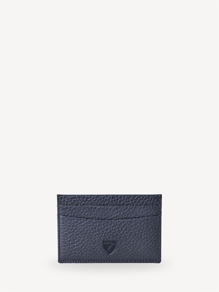 Aspinal of London Blue Slim Credit Card Case Grain Leather - Image 1 of 3 Aspinal of London Blue Slim Credit Card Case Grain Leather - Image 1 of 3
