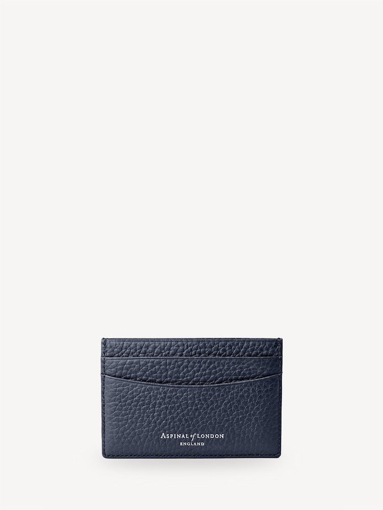 Aspinal of London Blue Slim Credit Card Case Grain Leather - Image 2 of 3 Aspinal of London Blue Slim Credit Card Case Grain Leather - Image 2 of 3