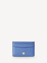 Aspinal of London Blue Slim Credit Card Case Pebble Leather - Image 1 of 3
