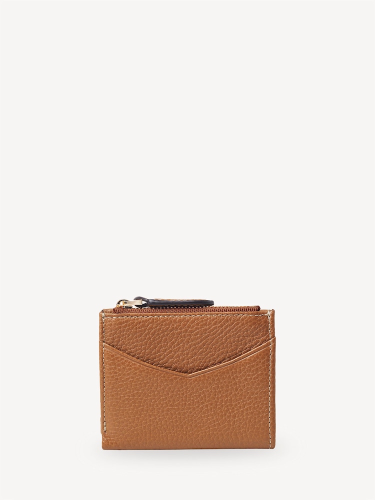 Aspinal of London Brown Hudson Multi-Use Pocket Wallet Pebble Leather - Image 2 of 5 Aspinal of London Brown Hudson Multi-Use Pocket Wallet Pebble Leather - Image 2 of 5