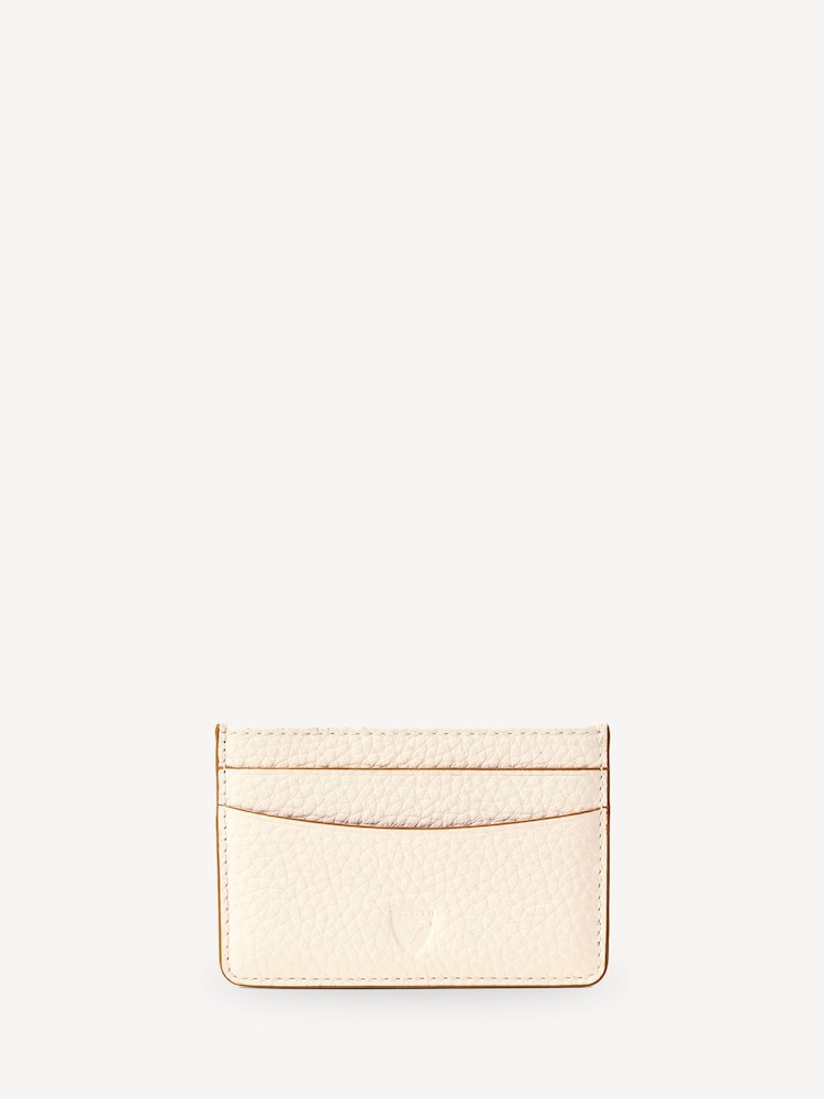 Aspinal of London White Slim Credit Card Case Black Grain leather Wallet - Image 1 of 3