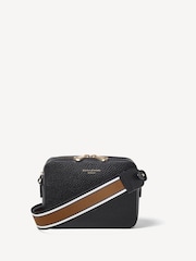 Aspinal of London Black The Camera Pebble Cross-Body Bag - Image 1 of 8