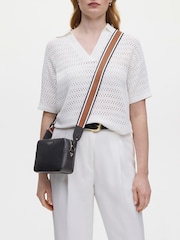 Aspinal of London Black The Camera Pebble Cross-Body Bag - Image 3 of 8