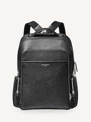Aspinal of London Black Reporter Zip Backpack Pebble leather Bag - Image 1 of 9