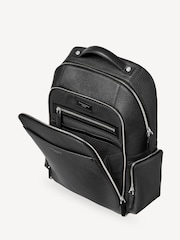 Aspinal of London Black Reporter Zip Backpack Pebble leather Bag - Image 5 of 9