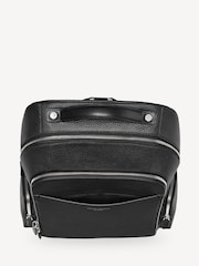 Aspinal of London Black Reporter Zip Backpack Pebble leather Bag - Image 8 of 9