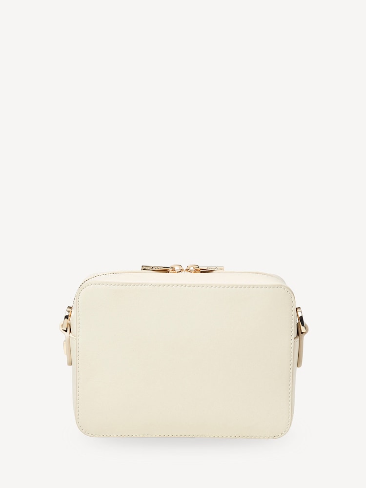 Aspinal of London White Slot Weave Leather Camera Bag with Tassel - Image 2 of 7