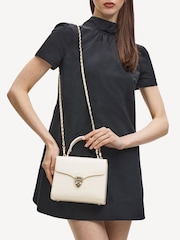 Aspinal of London White Mayfair Midi Pnt Croc Leather Bag - Image 3 of 9