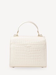 Aspinal of London White Mayfair Midi Pnt Croc Leather Bag - Image 4 of 9