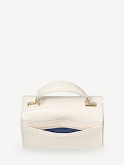 Aspinal of London White Mayfair Midi Pnt Croc Leather Bag - Image 8 of 9