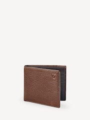 بني - بني فاتح - محفظة 8CC جلد ناعم صغير الحبيبات Billfold من Aspinal of London - صورة 1 من 4
