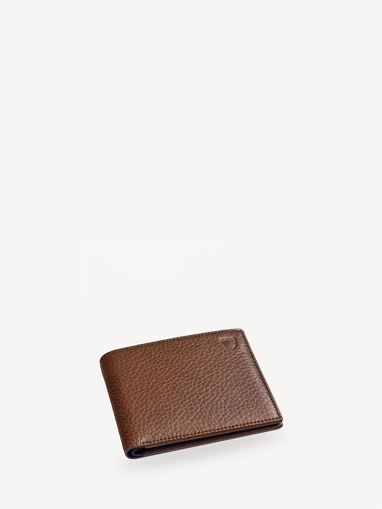بني - بني فاتح - محفظة 8CC جلد ناعم صغير الحبيبات Billfold من Aspinal of London - صورة 2 من 4