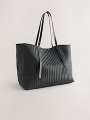 Black Weave Shoulder Bag - Image 1 of 5