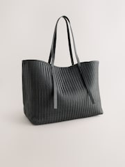 Black Weave Shoulder Bag - Image 2 of 5