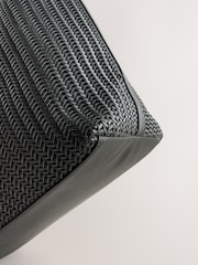 Black Weave Shoulder Bag - Image 4 of 5