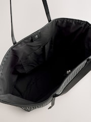 Black Weave Shoulder Bag - Image 5 of 5