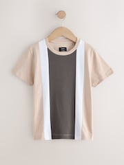 Natural Colourblock Short Sleeve T-Shirt (3-16yrs) - Image 1 of 4