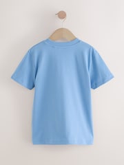 Blue/Green/Cement - Small Short Sleeve Chest Graphic Print T-Shirts 5 Pack (3-16yrs) - Slika 3 iz 10
