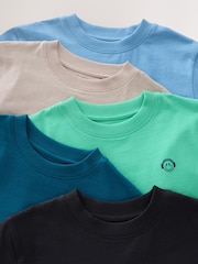 Blue/Green/Cement - Small Short Sleeve Chest Graphic Print T-Shirts 5 Pack (3-16yrs) - Slika 8 iz 10
