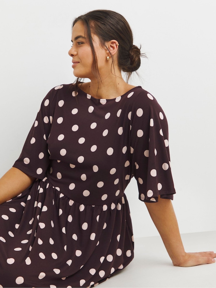 Simply Be Black Supersoft Jersey Pocket Midi Dress - Image 1 of 4