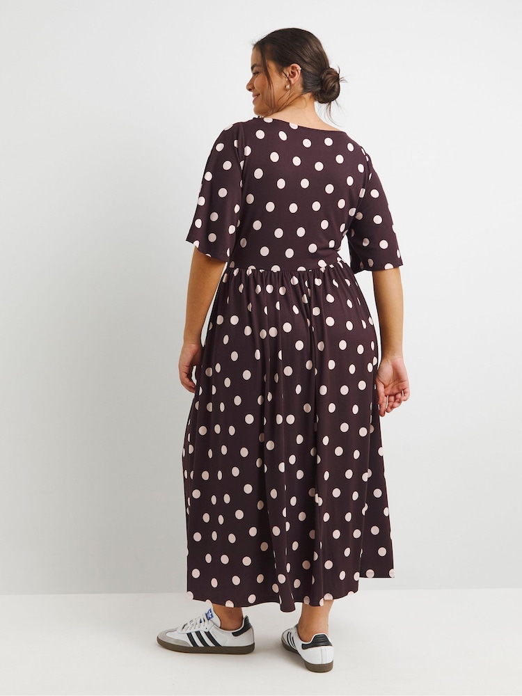 Simply Be Black Supersoft Jersey Pocket Midi Dress - Image 2 of 4