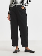 Negro - Simply Be Broderie Barrel 100% Cotton Jeans - Imagen 4 de 4