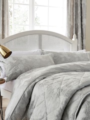 Sanderson Platinum Ashbee Duvet Cover and Pillowcase Set - Image 2 of 2