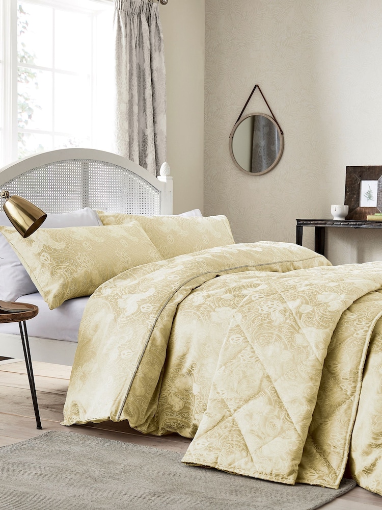 Sanderson Soft Gold Ashbee Duvet Cover and Pillowcase Set - Image 1 of 3