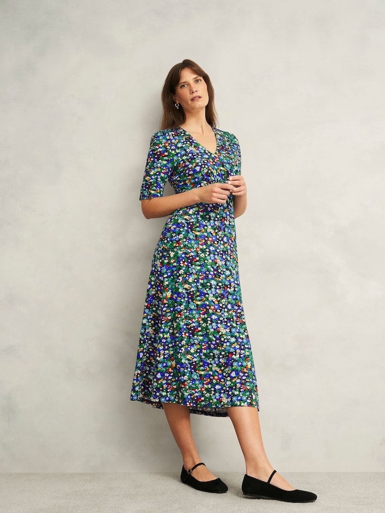 Hobbs Blue Petite Coralie Dress - Image 1 of 4