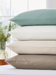 Bedeck of Belfast Celadon 400 Thread Count 100 Cotton Sateen Lge Pillowcase Set - Image 2 of 2