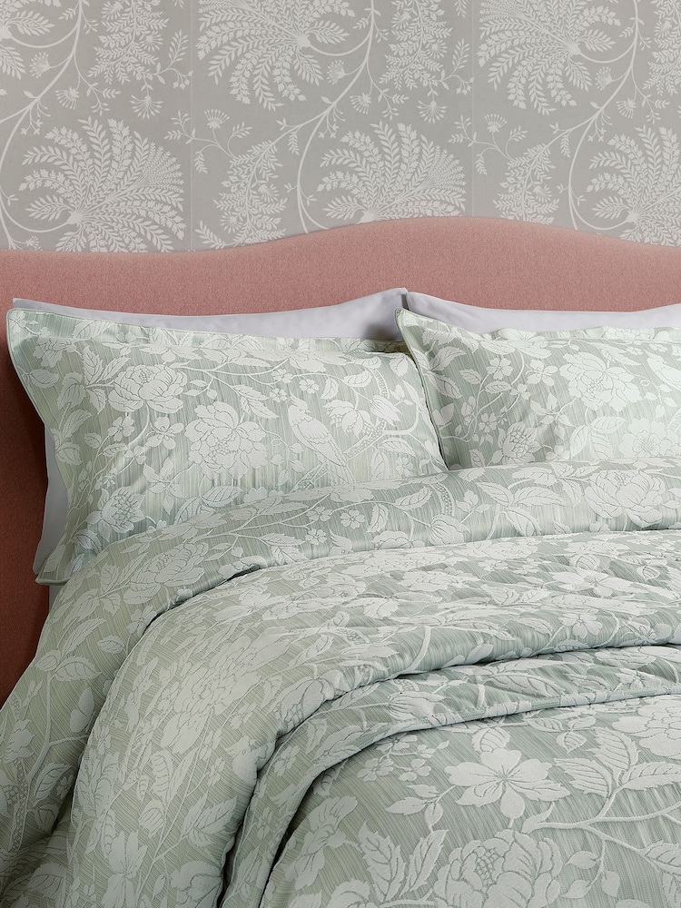 Sanderson Aqua Pyramus Duvet Cover and Pillowcase Set - Image 2 of 4