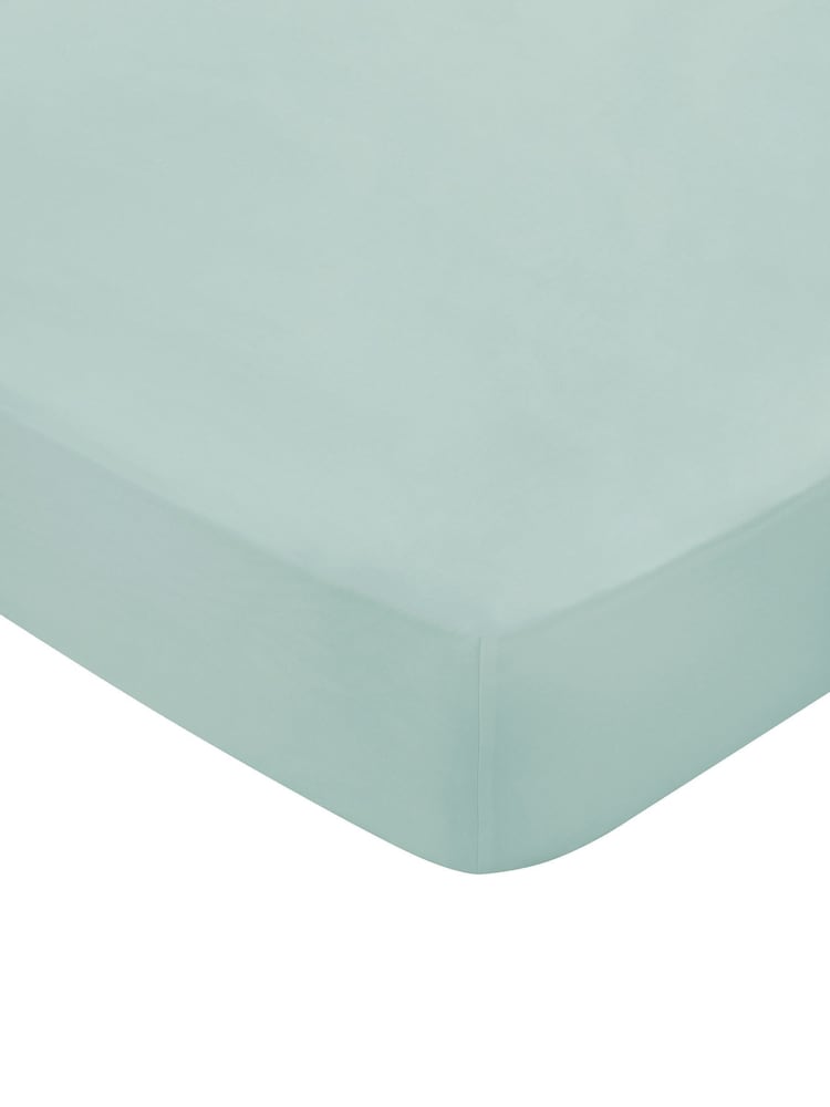 Bedeck of Belfast Celadon 400 Thread Cound 100% Cotton Sateen Fitted Sheet - Image 2 of 2 Bedeck of Belfast Celadon 400 Thread Cound 100% Cotton Sateen Fitted Sheet - Image 2 of 2