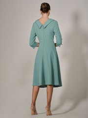Jolie Moi Green Roll Collar Long Sleeve Midi Dress - Image 2 of 6