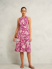 Hobbs Pink Petite Marylise Dress - Image 3 of 4