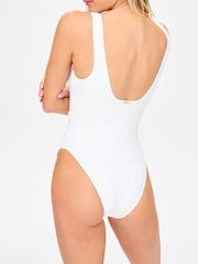 KBX White Swim Crinkle Swimsuit - Image 2 of 7