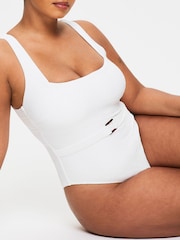 KBX White Swim Crinkle Swimsuit - Image 3 of 7