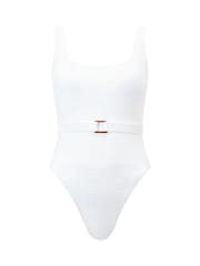 KBX White Swim Crinkle Swimsuit - Image 6 of 7