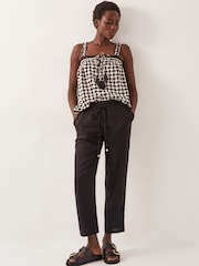 Monsoon Black Geometric Print Geena Cami Top - Image 2 of 5