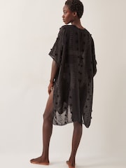Monsoon Black Effy Textured Beach Cover-Up - Image 2 of 3