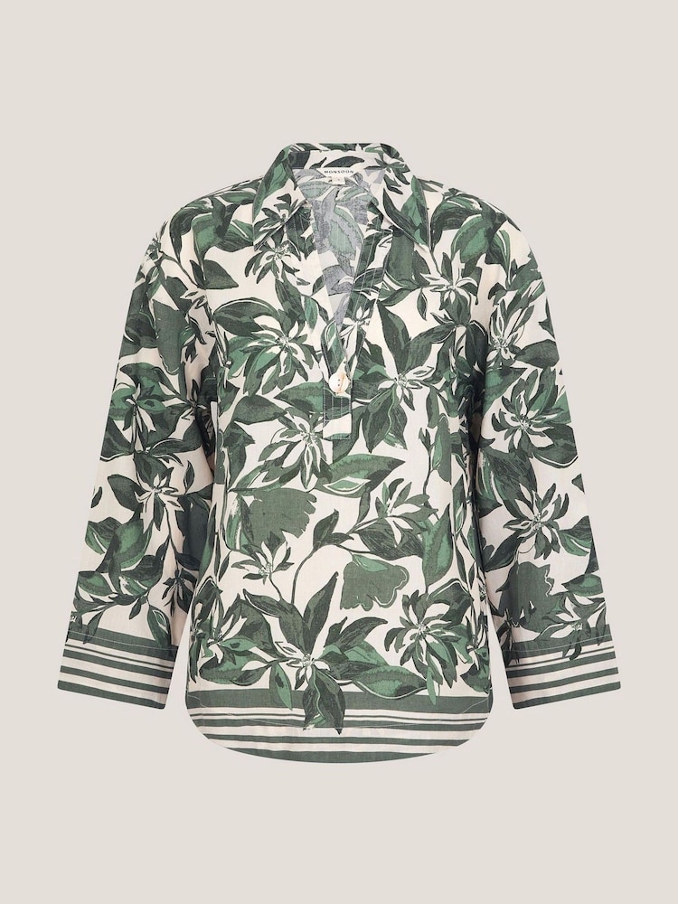 Monsoon Green Clover Floral Print Blouse - Image 5 of 5 Monsoon Green Clover Floral Print Blouse - Image 5 of 5