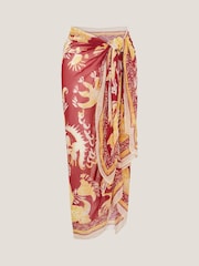 Monsoon Red Misha Printed Sarong - Image 3 of 3