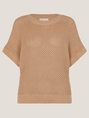 Monsoon Brown Sia Slouch Crochet Jumper - Image 5 of 5