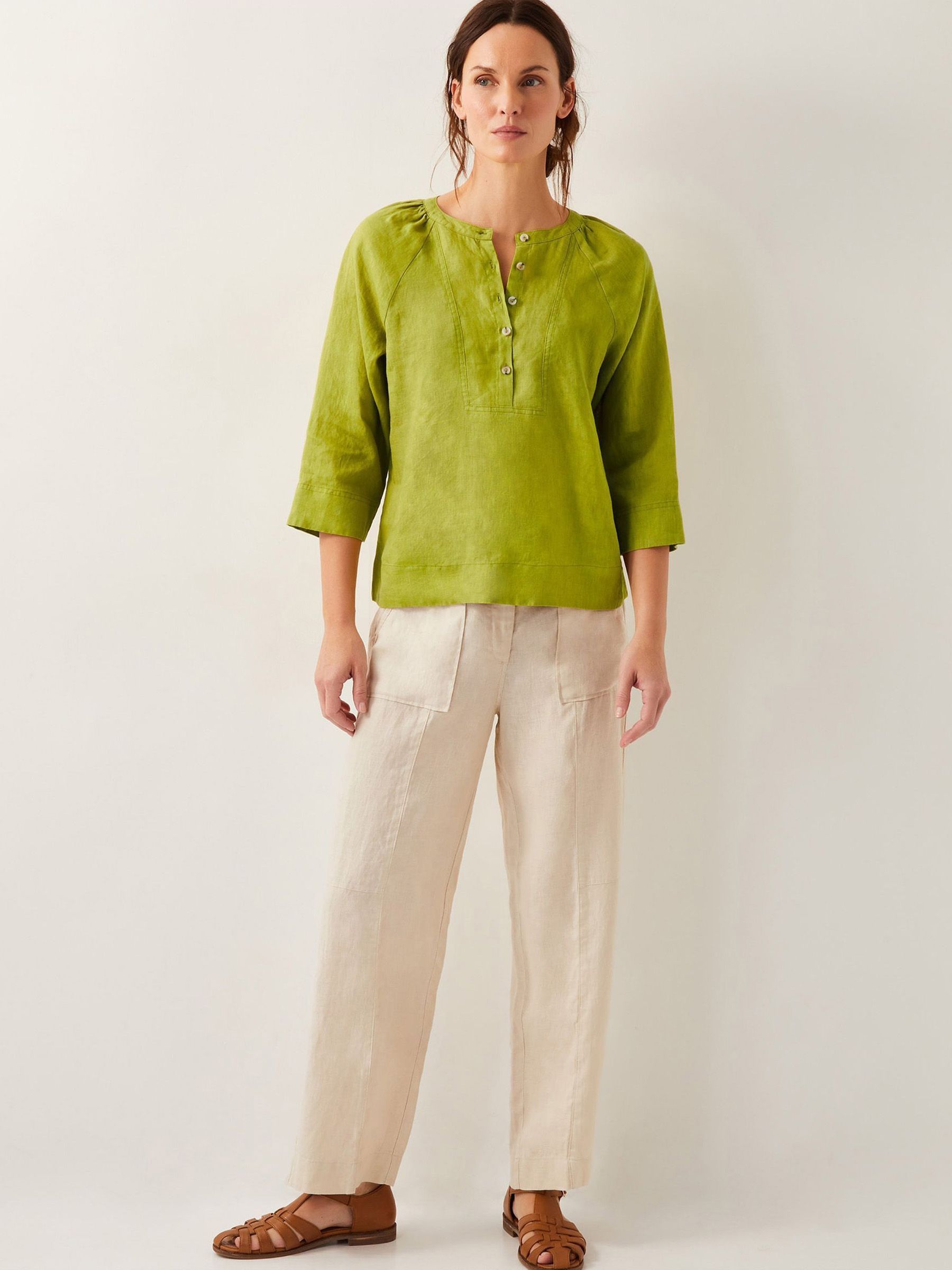 GASA ガサ　linen best Paradise Breezer Linen Long-Sleeve Shirt ST327195 - Parts